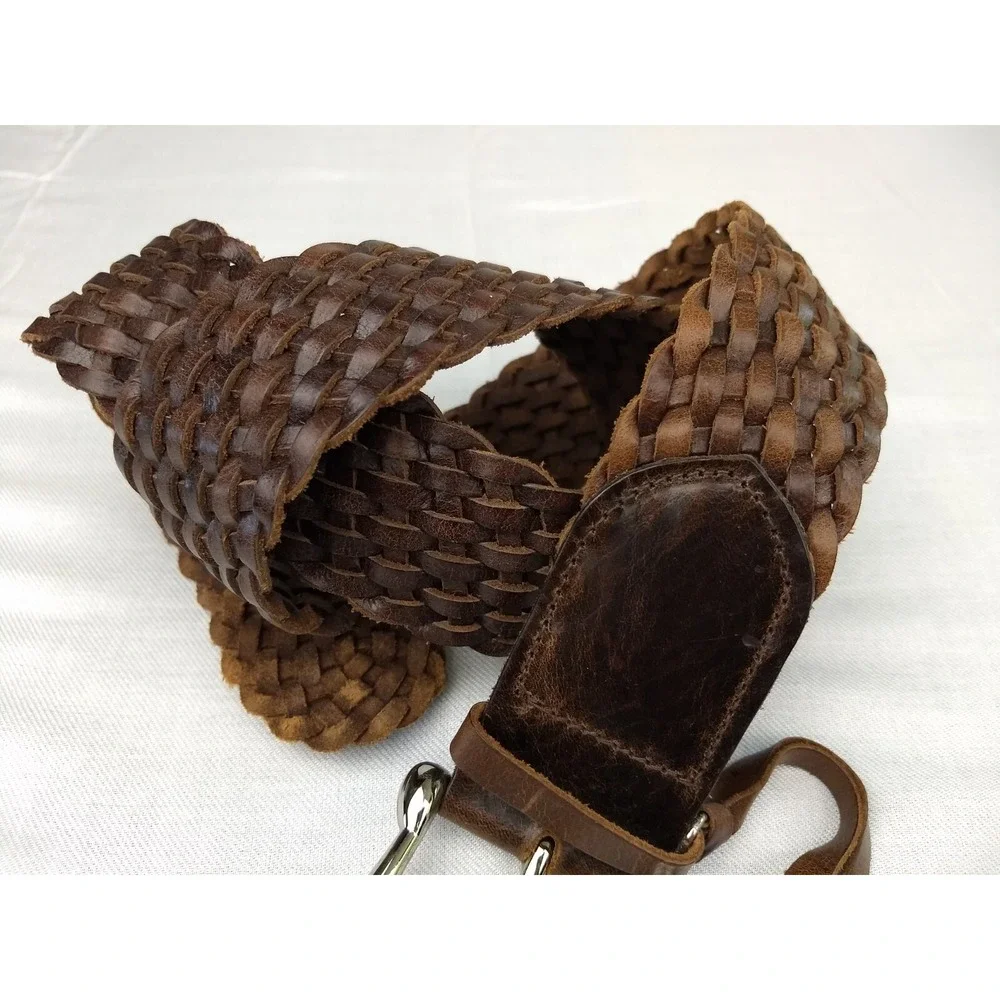 Michael Kors Braided Leather Belt Women 44